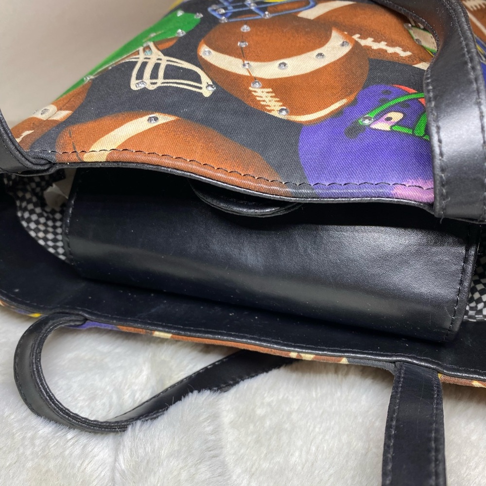 Vintage Bedazzled Football Tote Bag VGUC - Picture 7 of 10